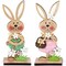 Easter Wooden Bunny Standing Tabletop Ornament Rabbit Sign Tabletop Ornament Rabbit Ornament Bunny Spring Decor Easter Wood Tabletop Ornament (A-2pcs)
